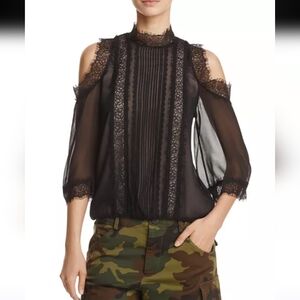 Alice and Olivia Glinda Cold-Shoulder Blouse
